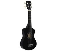Bulufree Kit para Principiantes de Ukelele Soprano con Bolsa, Escala Musical, 2 púas, Ukelele de 21"para niños, Negro