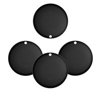 BuLuHAHA Air Tag Smart Bluetooth Tracker Funciona con Apple Find My (iOS Solamente), batería reemplazable, Resistente al Agua, Key Finder para Llaves, Bolsos, Equipaje y Mascotas. (Negro, 4 Pack)