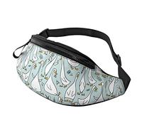 Bumbag Ganso Divertido Unisex Bolsos De Gimnasio Moda,Ajustable Riñonera Mujer para Senderismo Viajes Fiesta 14X35Cm