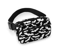 Bumbags - Riñonera para Hombre y Mujer, diseño de Fresa con Dibujos Animados Rojos para Senderismo, pasear al Perro, Correr, Viajar, Dibujos Animados Simple Bat, 20x13cm
