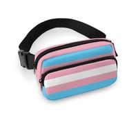 Bumbags - Riñonera para Mujer y Hombre, diseño de Mariquita, Color Rojo, para Senderismo, pasear al Perro, Correr, Viajar, Bandera Colorida Azul, 20x13cm