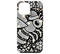 Bumble Bee Christmas Themed Cute Bee Black & White Snowflake Carcasa para iPhone 12 Pro MAX
