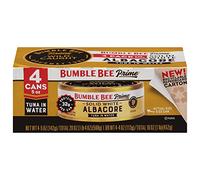 Bumble Bee Prime Fillet Solid White Albacore Tuna In Water, 5 Ounce Cans, 4 Count