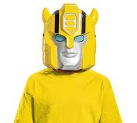 Bumblebee Máscara para niños, disfraz de Transformers para niños, accesorio de media máscara, talla niño amarillo