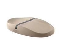 Bumbo Changing Pad - Cambiador Bebé Portátil - Acolchado, Impermeable y Antivuelco - Cómodo y Seguro con Cinturón de Seguridad - Fácil de Limpiar - Colchoneta para Cambiar Pañales - Color Taupe