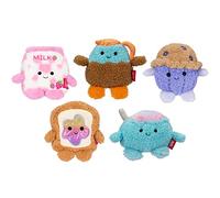 BumBumz BreakfastBumz - Paquete de 5 Peluches coleccionables de 4.5 Pulgadas - Muffin de arándanos Melissa, Coffee Colton, Toast with Rainbow Jam Timothy, Cereal Cyrus y Strawberry Milk Sunday