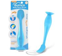Bumco Baby Bum Brush - Espátula para crema de pañales sin BPA con base de ventosa, silicona suave y flexible, fácil de limpiar, esencial para la bolsa de pañales inventada por mamá (azul)