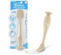 Bumco Cepillo de nalgas para bebé - Espátula crema de pañales sin BPA con base de ventosa, silicona suave y flexible, fácil de limpiar, inventado por mamá (arena)