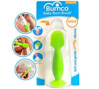 Bumco - Cepillo para crema de pañales, mini Baby Bum Brush con estuche de viaje, espátula para crema de pañales para pasta de glúteos para bebé, mini aplicador de crema de pañales, espátula de trasero