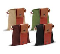 Bumdenuu 4 unidades serías senderismo al aire libre bolsa de búsqueda de alimentos bolsa de recogida de frutas de jardín con cordón de sujeción bolsas de almacenamiento de camping al aire libre, 4