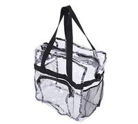 Bumdenuu Bolsa de transporte transparente para viajes de seguridad y gimnasio, bolsa de deporte transparente, bolsa de transporte para trabajo, deportes y conciertos, Negro , talla única