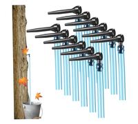 Bumdenuu Juego de 12 Grifos de Jarabe de Arce con Tubos de 24 Pulgadas, Suministros de Jarabe de Arce, Kit de Grifo de Jarabe de Arce Antideslizante de, Grifos Árbol en Forma de L