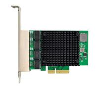 Bumdenuu Tarjeta de cubo PCIE X4 2.5G Gigabit RTL8125B Tarjeta de cubo Ethernet 4 puertos para servidor de escritorio