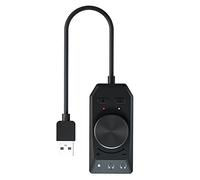 Bumdenuu - Tarjeta de sonido USB de 7,1 canales, 3,5 mm, interfaz de audio, USB2.0, micrófono, tarjeta de sonido, para ordenador portátil, tablet