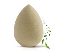 Bumfuzz Esponja de belleza orgánica de té verde, ecológica, sin crueldad, sin colorantes y sin látex, esponja de maquillaje biodegradable y vegana, perfecta para líquidos, crema y polvo
