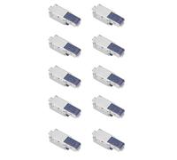 Bumiva 10 Conectores RJ45 CAT8 Sin Herramienta de Crimpado, 40 Gbps, 23/24 AWG, Cable de Red Blindado de Aleación de Zinc, Conector RJ45 B