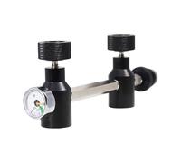 Bumiva Cabezal de Inflado para Conectar Dos Cilindros de Gas. Conector de Cilindro de Gas de Larga Duración para Deportes Al Aire Libre. Cabezal de Inflado G1/2 B.