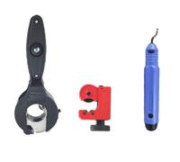 Bumiva Cortatubos de 8-29 mm, Tijeras de Trinquete, Cortador de Tubos de PVC/PU/PP/PE, Herramienta Manual para Cortar Mangueras (3 Unidades)