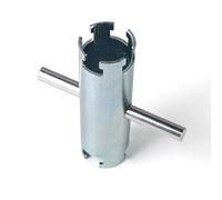 Bumiva Llave de Metal de Alta Resistencia, Llave de Doble Extremo para Colador de Canasta, Llave de Tubo, Llave de Filtro, Herramienta Manual de Mantenimiento.