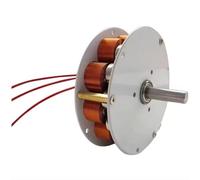 Bumiva Mini Generador de Energía Eólica con Motor de Manivela de 24 V, Generador de Energía Magnético Potente de Baja Velocidad, Generador de Núcleo de Hierro.