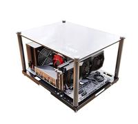 Bumiva Prueba de PC: Banco de Pruebas de Chasis Abierto para Rack, Abierto, Computadora para Juegos DIY, Carcasa Abierta, Compatible con Placas Base ATX/MATX.