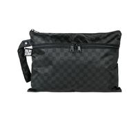 Bumkins Bolsa impermeable para húmedo y seco, para bebé, viaje, bañador, pañales de tela, sacaleches, piscina, gimnasio, aseo, gancho para carrito, pack para guardería, con cremallera, negro a cuadros