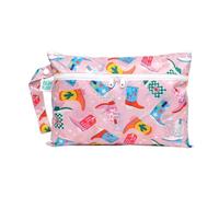 Bumkins Bolsa impermeable para húmedo y seco, para bebé, viaje, bañador, pañales de tela, sacaleches, piscina, gimnasio, aseo, gancho para carrito, pack para guardería, con cremallera, botas vaqueras