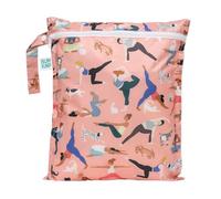 Bumkins Bolsa Impermeable Reutilizable para húmedo/seco, para bebé, Viaje, bañador, pañales de Tela, sacaleches, Piscina, Playa, Ropa de Gimnasio, Aseo, Gancho para Carrito, con Cremallera, Yoga Pals