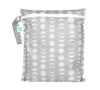 Bumkins Bolsa Impermeable Reutilizable para húmedo/seco, para bebé, Viaje, bañador, pañales, sacaleches, Piscina, Playa, Ropa de Gimnasio, Aseo, Gancho para Carrito, con Cremallera, Lunas Grises