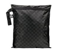 Bumkins Bolsa Impermeable Reutilizable para húmedo/seco, para bebé, Viaje, bañador, pañales, sacaleches, Piscina, Playa, Ropa de Gimnasio, Aseo, Gancho para Carrito, con Cremallera, Negro a Cuadros