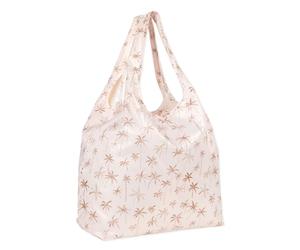 Bumkins - Bolso de mano reutilizable para mujer, estilo bohemio grande con asas, plegable y lavable, correas cómodas para el mercado, compras, compras, compras, tejido ligero, palmeras, palmeras