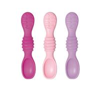 Bumkins BUMKSDS3-LLP - Bumkins inmersión, alimentación, destete dirigido por bebés, cucharas de entrenamiento, edades 3 meses + - paquete de 3 - chupete, unisex, morada