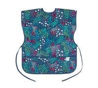 Bumkins - Delantal de manga corta reutilizable impermeable para niños de 3 a 7 años, delantal de pintura para niños, artes, manualidades y juegos con bolsillo, tela suave, animal prints