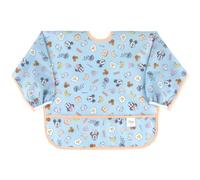 Bumkins Disney - Babero con mangas para niñas o niños, bebés y niños pequeños de 6 a 24 meses, esencial para comer, alimentar, suministros de destete LED para bebés, atrapador de alimentos de manga