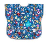 Bumkins Disney - Babero de manga corta para niña o niño, niños pequeños y niños de 1 a 3 años, tamaño grande, esencial para niños pequeños, comer, ahorro de desorden, delantal de tela suave, 100