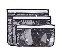 Bumkins Neceser Aprobado por la TSA, Bolsa de Viaje, Bolsa con Cremallera de Cuarto de galón, Lado Transparente, sin PVC, sin Vinilo, Juego de 3 - Disney Mickey Mouse Icon