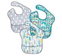 Bumkins Super - Pack de 3 baberos para niñas y ninos, diseño Arrow, Feather, Quill