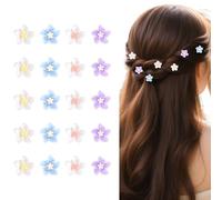 Bumlofa 20 horquillas para el pelo de flores pequeñas, multicolores, para decoración de bodas, vestidos de novia