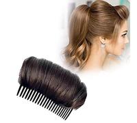 Bump It Up Volume Hair Base Women Invisible False Hair Clip Styling Inserts for DIY Hairstyles (Dark brown)