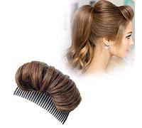 Bump It Up Volume Hair Base Women Invisible False Hair Clip Styling Inserts for DIY Hairstyles (Light Brown)