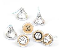 Bump, Set, Spike - Voleibol - Baby Shower o cumpleaños redondo - Etiquetas para besos de Hershey's (1 hoja de 108)