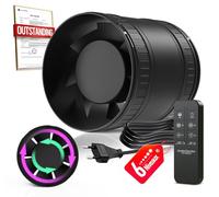 BUMSOU 100mm Extractor de Aire en Línea Bidireccional, 6 Velocidades, Mando a Distancia - Ventilador de Conducto Silencioso Potente con Protección contra Sobrecalentamiento, Extractor de Baño Aseo