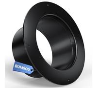 BUMSOU Brida para tubo Ø 100 mm - Conector de conducto en ABS para sistemas de ventilación, conexiones de tubos, baño, cocina y aire acondicionado, incluye tornillos