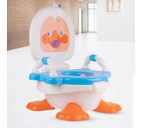 Bumtum Asiento de entrenamiento Duck Potty con cuenco extraíble y una cubierta de tapa, diseño atractivo y asiento de inodoro de color (azul), 1 unidad