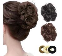 Bun Extension Clips for Women, Hair Bun Clip, Hair Pieces for Women, Claw Clip Messy Bun Hairpieces (2Pcs-b)