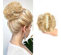 Bun Hair Piece for Women - Claw Clip Bun HairPieces, Claw Clip Hair BunExtension, Daily Wear for Thin or Short Hairs (Turmeric)