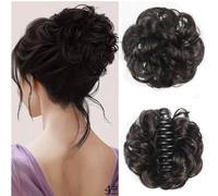 Bun Hair Piece for Women - Claw Clip Bun HairPieces, Claw Clip Hair BunExtension, Daily Wear for Thin or Short Hairs (Brown and black)
