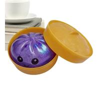 Bun Squeeze Toy, Cute Glitter Bun Shape Stress Relief for and Relaxation, Soft Slow Rising Antistress Design, Sensory Fidget Toy Gift for Adults Students Home Office Travel Party