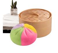 Bun Squeeze Toy, Soft Sensory Fidget Ball, Colorful Pinch Stress Reliever with Squishy Texture, Portable Handheld Fun Gadget, Cute Stress Ball with Playful Design, Relaxation Toy for Kids Adults