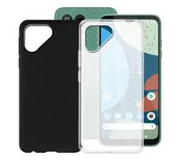 BUNAL Funda para Fairphone 4 (6.30") Teléfono, 2 Capa Antigolpes de Silicona a Prueba de Caídas Protectora TPU Suave Carcasa para Fairphone 4 - Negro+Transparente